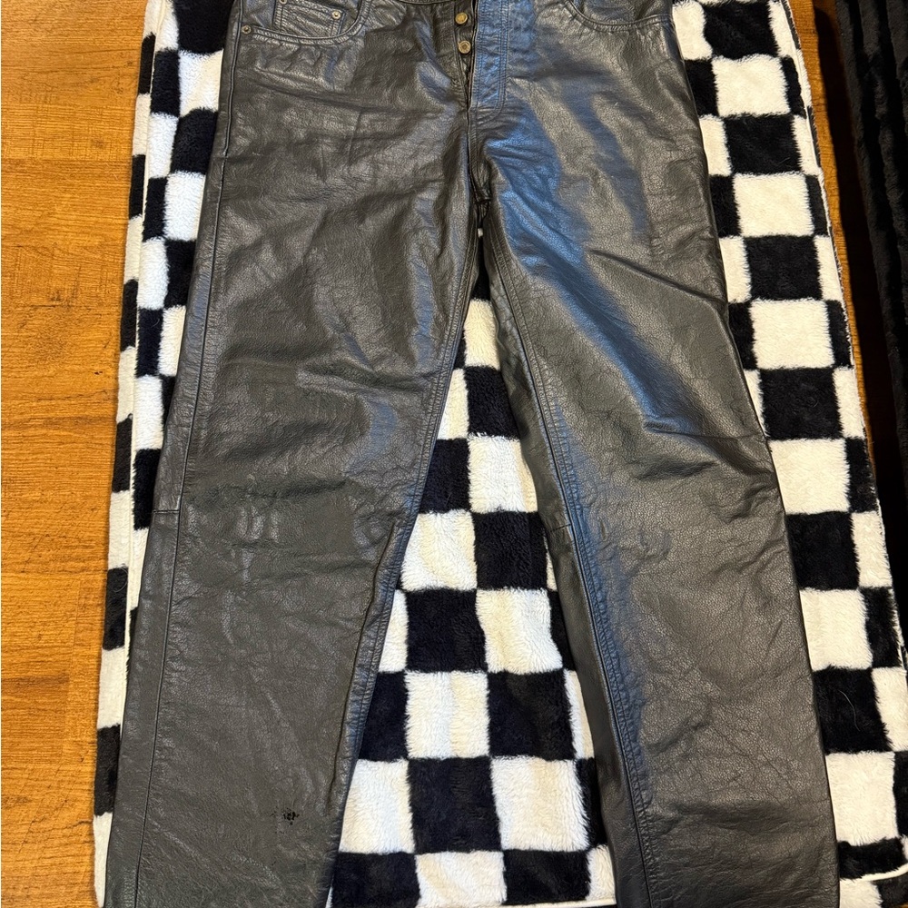 Stylish Black Leather Pants